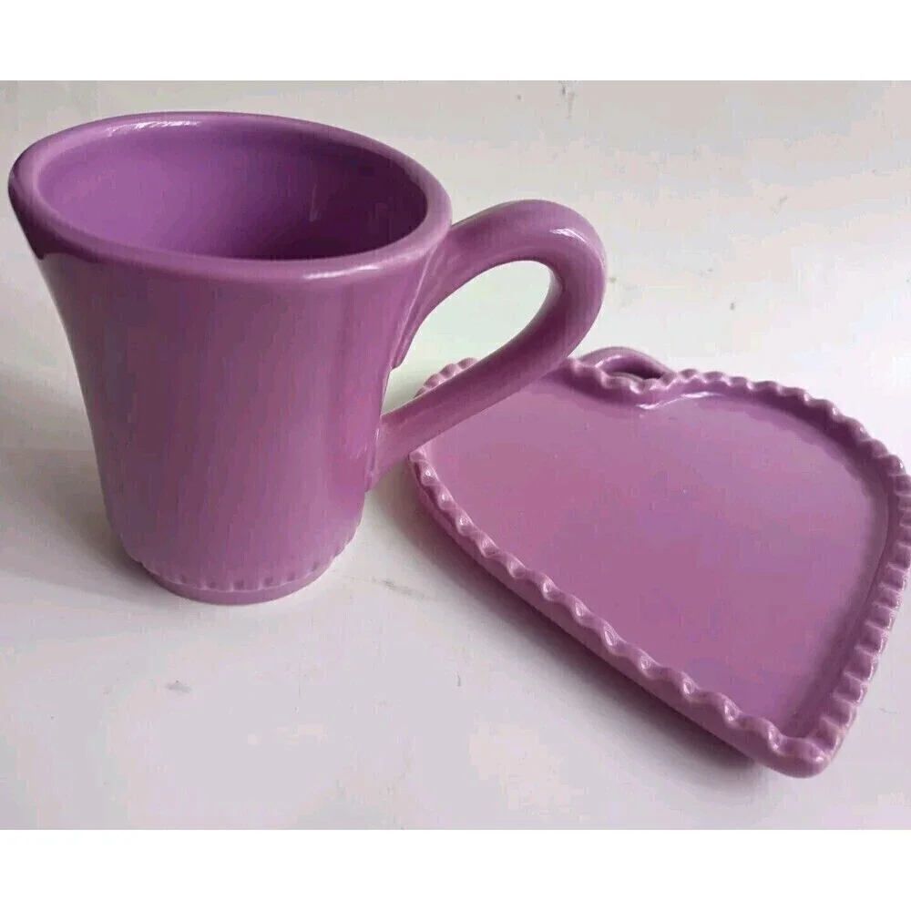 Williams Sonoma Ceramic Heart Shaped Dishes And Cup Set Of 12 Rainbow Colors